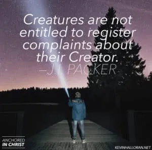 J I Packer quote Creature and Creator