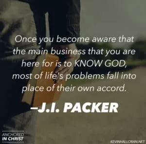 J I Packer quote about Knowing God and Lifes Problems